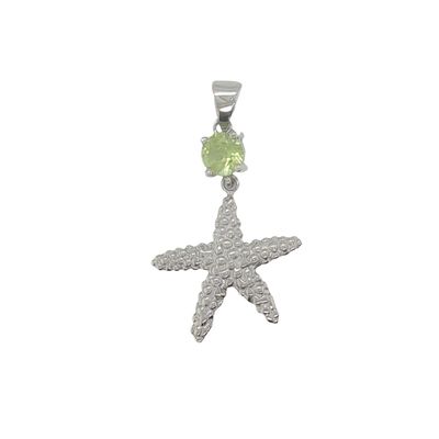 Peridot Starfish Pendant