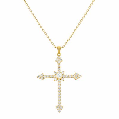 Cubic Zirconia Cross Necklace