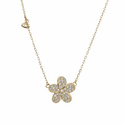 Cubic Zirconia Flower Necklace
