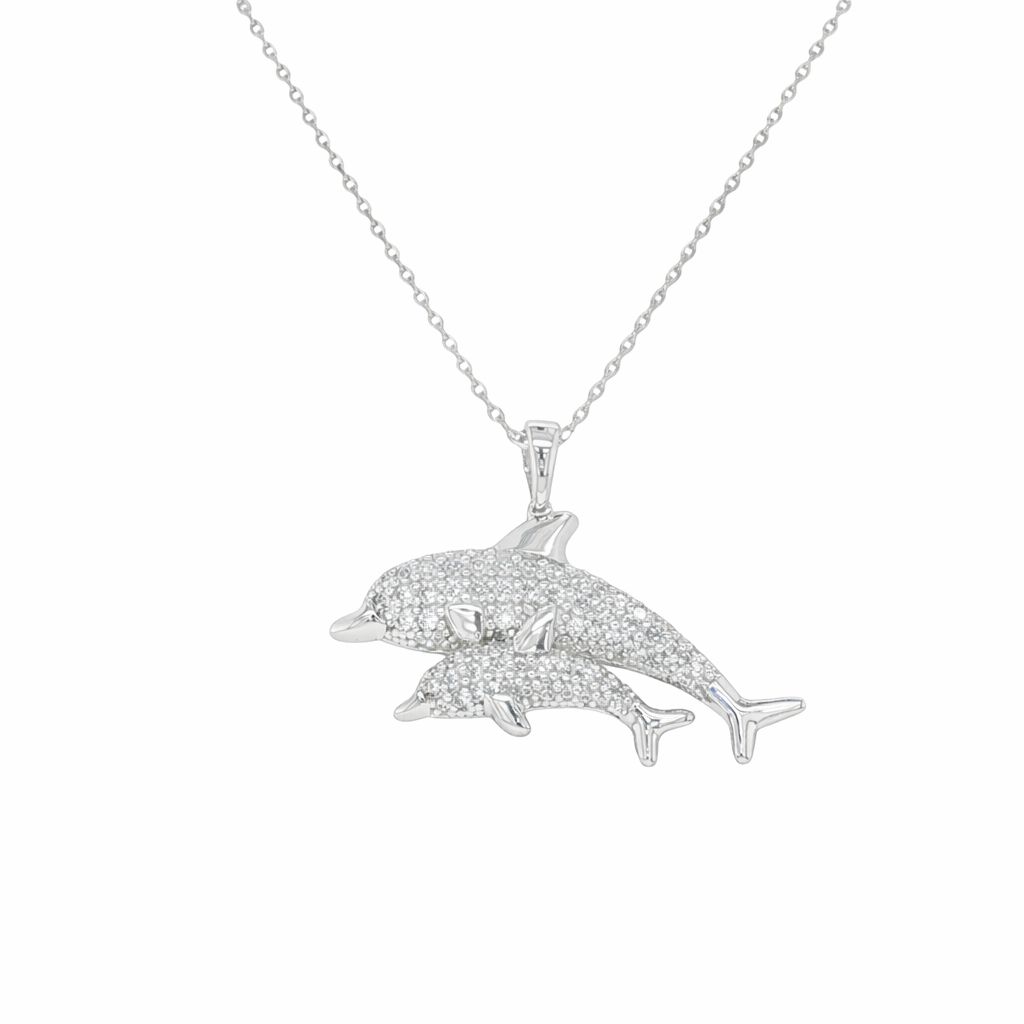 Double Dolphin Necklace