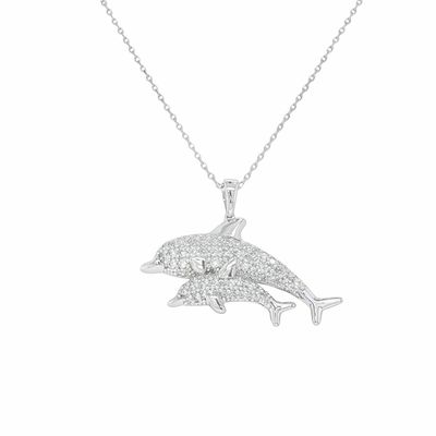 Double Dolphin Necklace