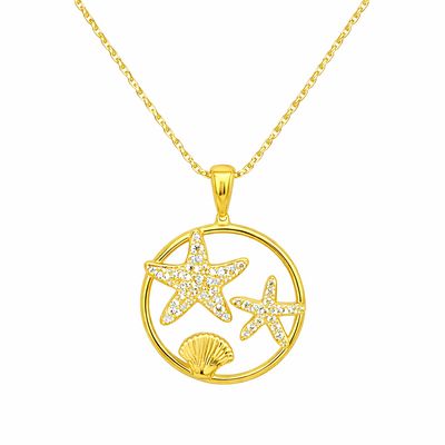 Starfish and Shell Necklace