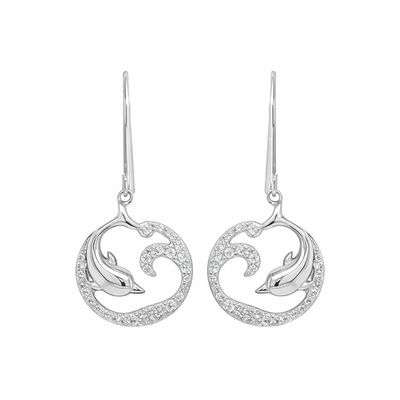 Dolphin Wave Earrings