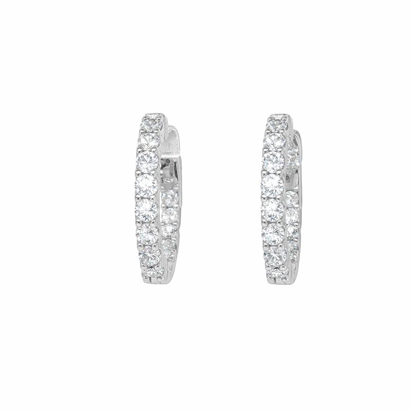 Cubic Zirconia Hoop Earrings