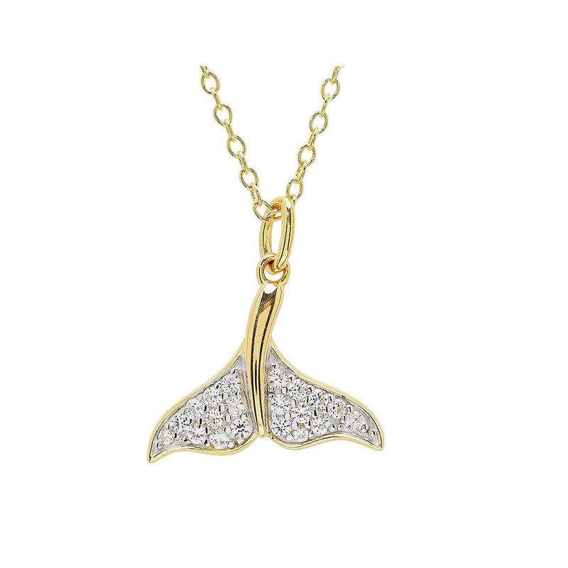 Vermeil White Sapphire Tail Necklace