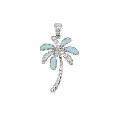 Larimar Palm Tree Pendant