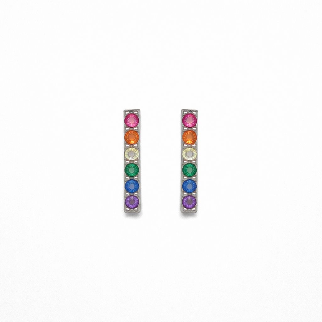 Rainbow Bar Post Earrings