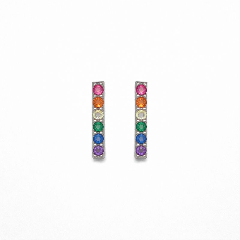 Rainbow Bar Post Earrings
