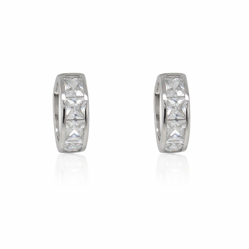 Cubic Zirconia Huggie Earrings