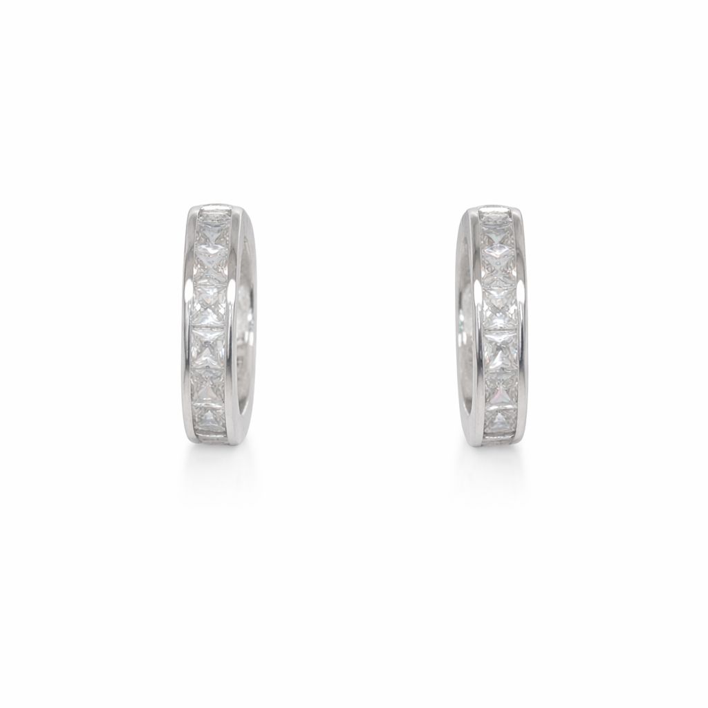 Cubic Zirconia Huggie Earrings