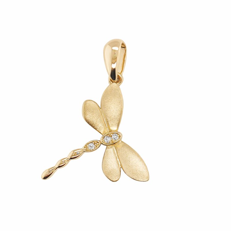 14kt Dragonfly Pendant