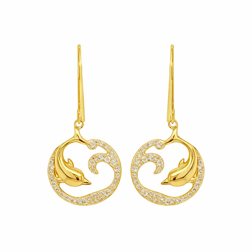 Dolphin Wave Earrings