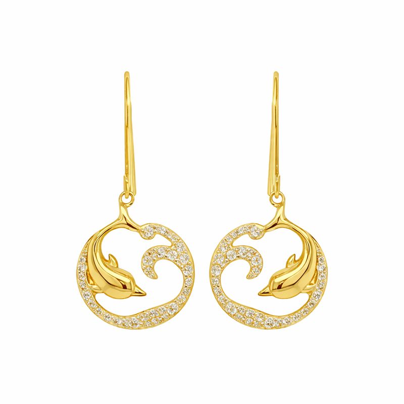 Dolphin Wave Earrings