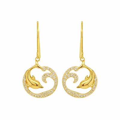 Dolphin Wave Earrings