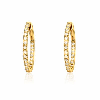 Cubic Zirconia Hoop Earrings Cubic Zirconia Hoop Earrings