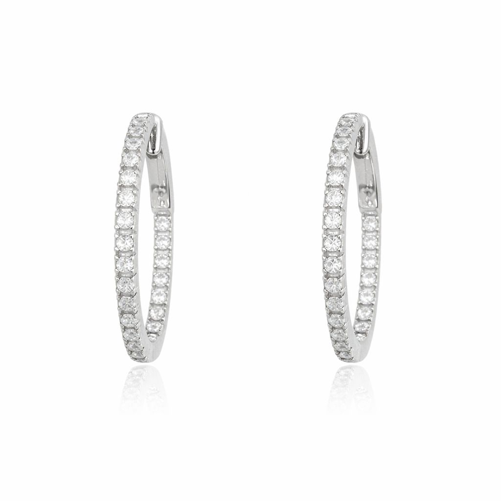 Cubic Zirconia Hoop Earrings Cubic Zirconia Hoop Earrings