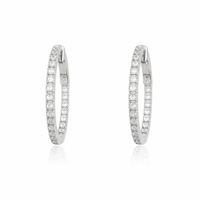 Cubic Zirconia Hoop Earrings