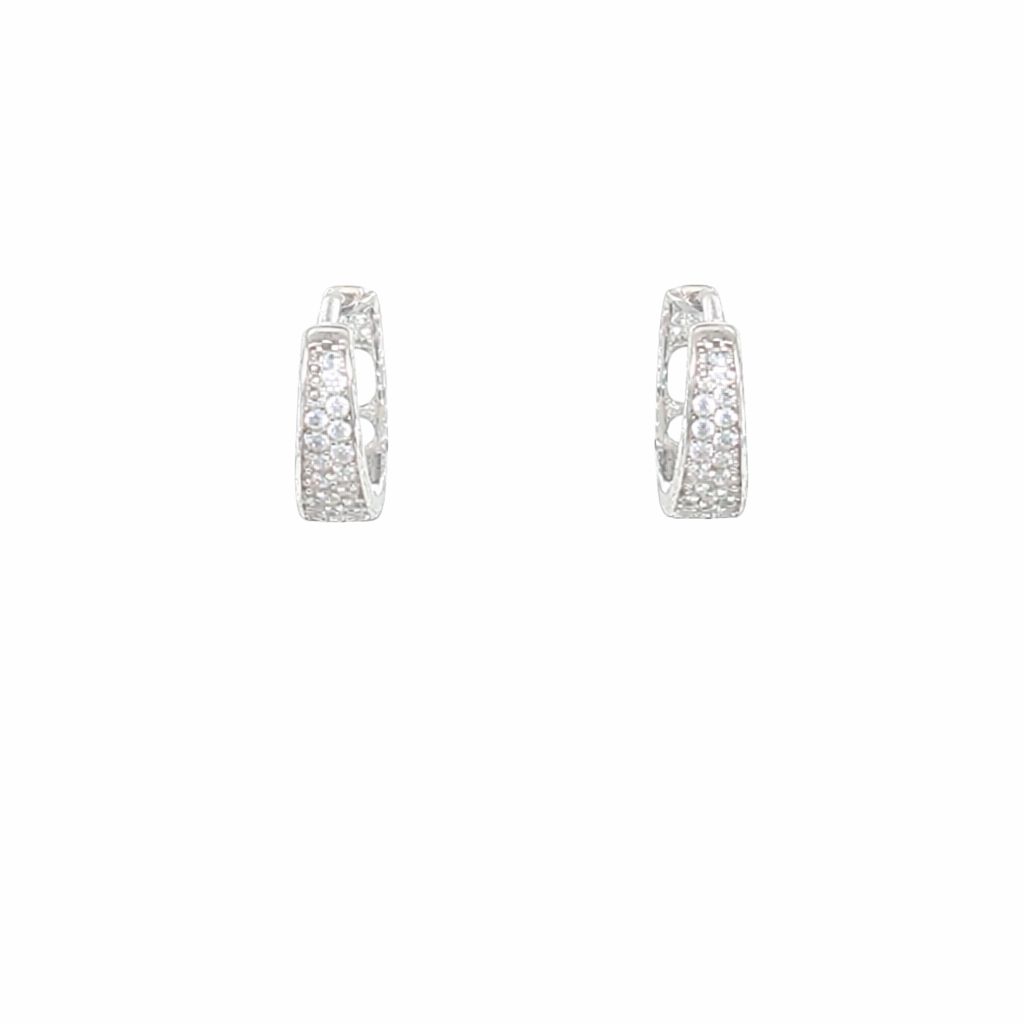 Cubic Zirconia Huggie Earrings