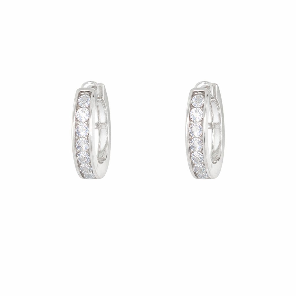 Cubic Zirconia Huggie Earrings