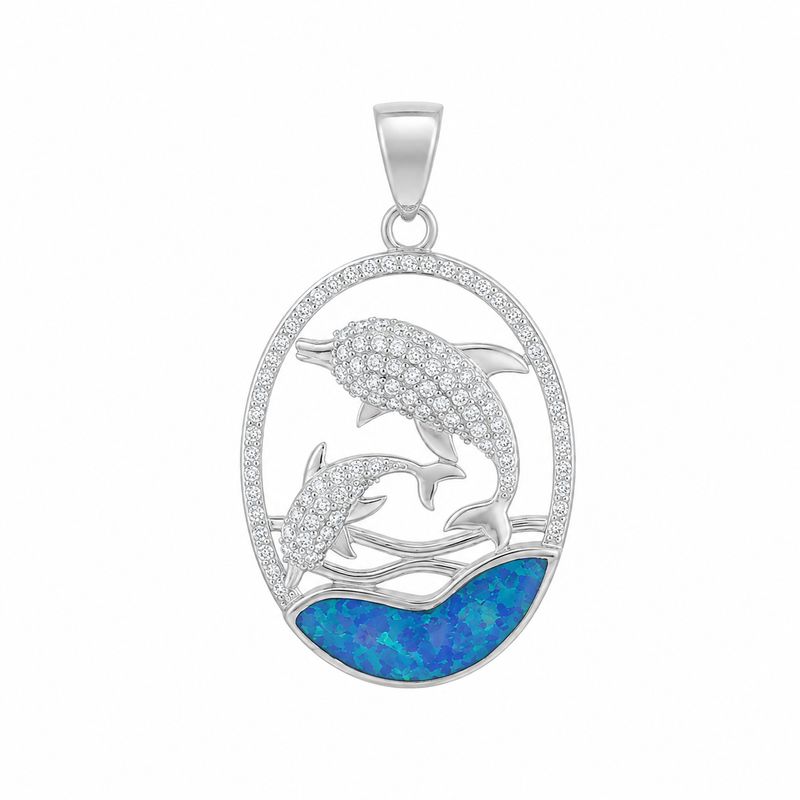 Opal Dolphin Pendant ***RETIRED DESIGN*** Opal Dolphin Pendant ***RETIRED DESIGN***