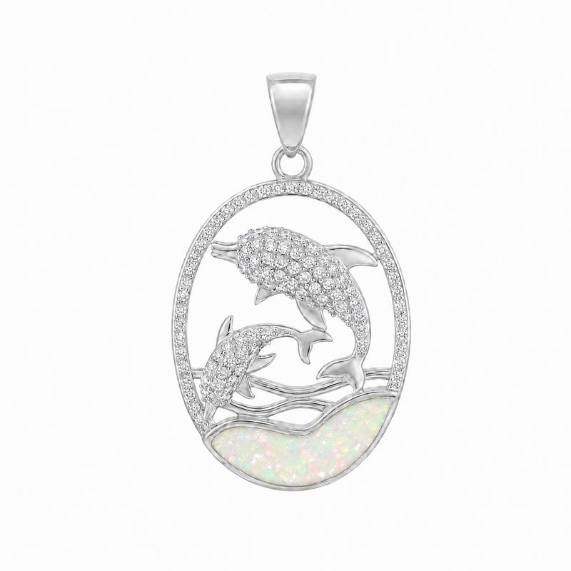 Opal Dolphin Pendant ***RETIRED DESIGN*** Opal Dolphin Pendant ***RETIRED DESIGN***