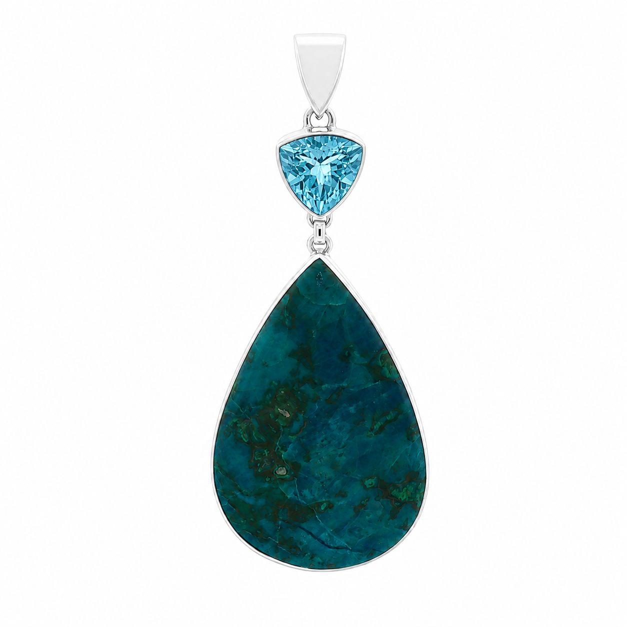 Shattuckite and Blue Topaz Pendant Shattuckite and Blue Topaz Pendant