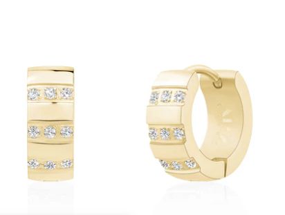 Triple Row CZ Huggies Triple Row CZ Huggies