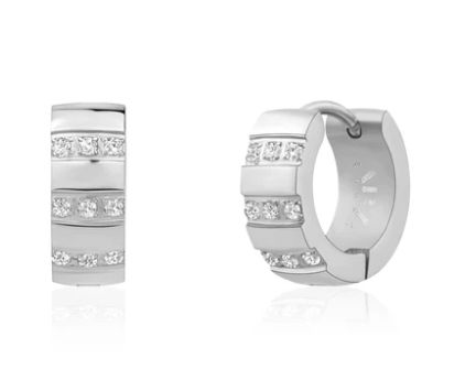Triple Row CZ Huggies Triple Row CZ Huggies