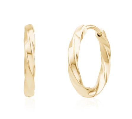 Sculpted Swirl Huggie Earrings Sculpted Swirl Huggie Earrings