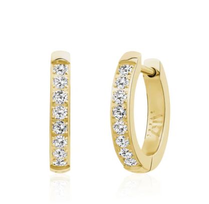 Slim CZ Huggie Earrings Slim CZ Huggie Earrings