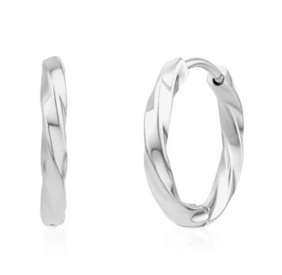 Sculpted Swirl Huggie Earrings Sculpted Swirl Huggie Earrings
