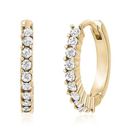 Cubic Zirconia Hoop Huggies Cubic Zirconia Hoop Huggies