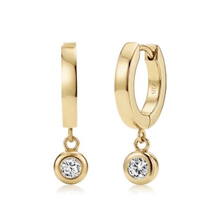 CZ Drop Hoop Earrings CZ Drop Hoop Earrings