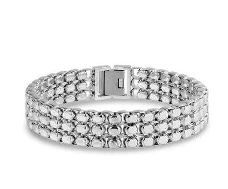Triple Layer Chain Bracelet 7-1/2"