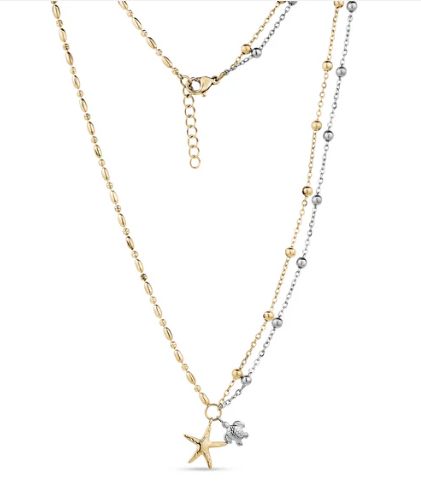 Starfish And Turtle Charm Necklace Starfish And Turtle Charm Necklace