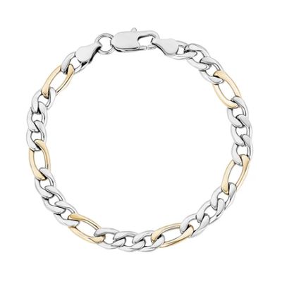 Figaro Two Tone Bracelet 7-1/2 Figaro Two Tone Bracelet 7-1/2"