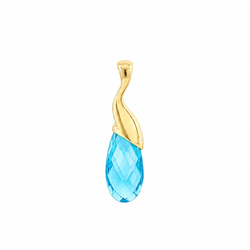 14kt Blue Topaz Pendant
