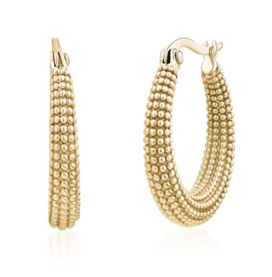 Textured Hoop Earrings Textured Hoop Earrings