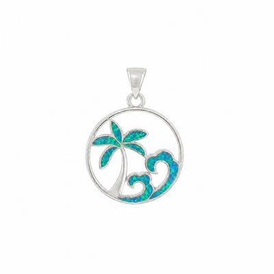 Palm Tree Wave Pendant Palm Tree Wave Pendant