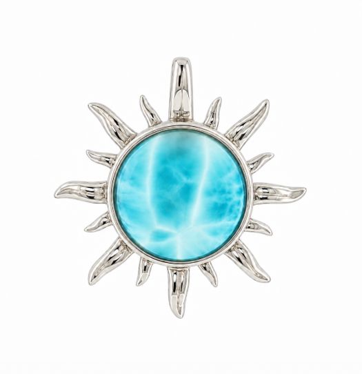 Larimar Sunburst Pendant Larimar Sunburst Pendant