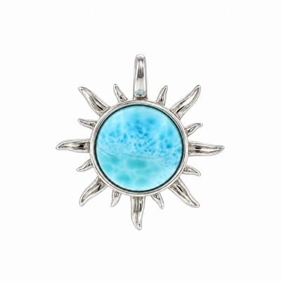 Larimar Sunburst Pendant Larimar Sunburst Pendant