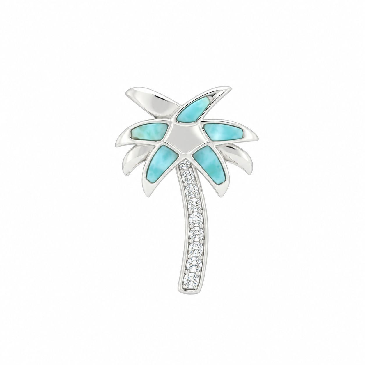 Larimar Palm Tree Pendant Larimar Palm Tree Pendant
