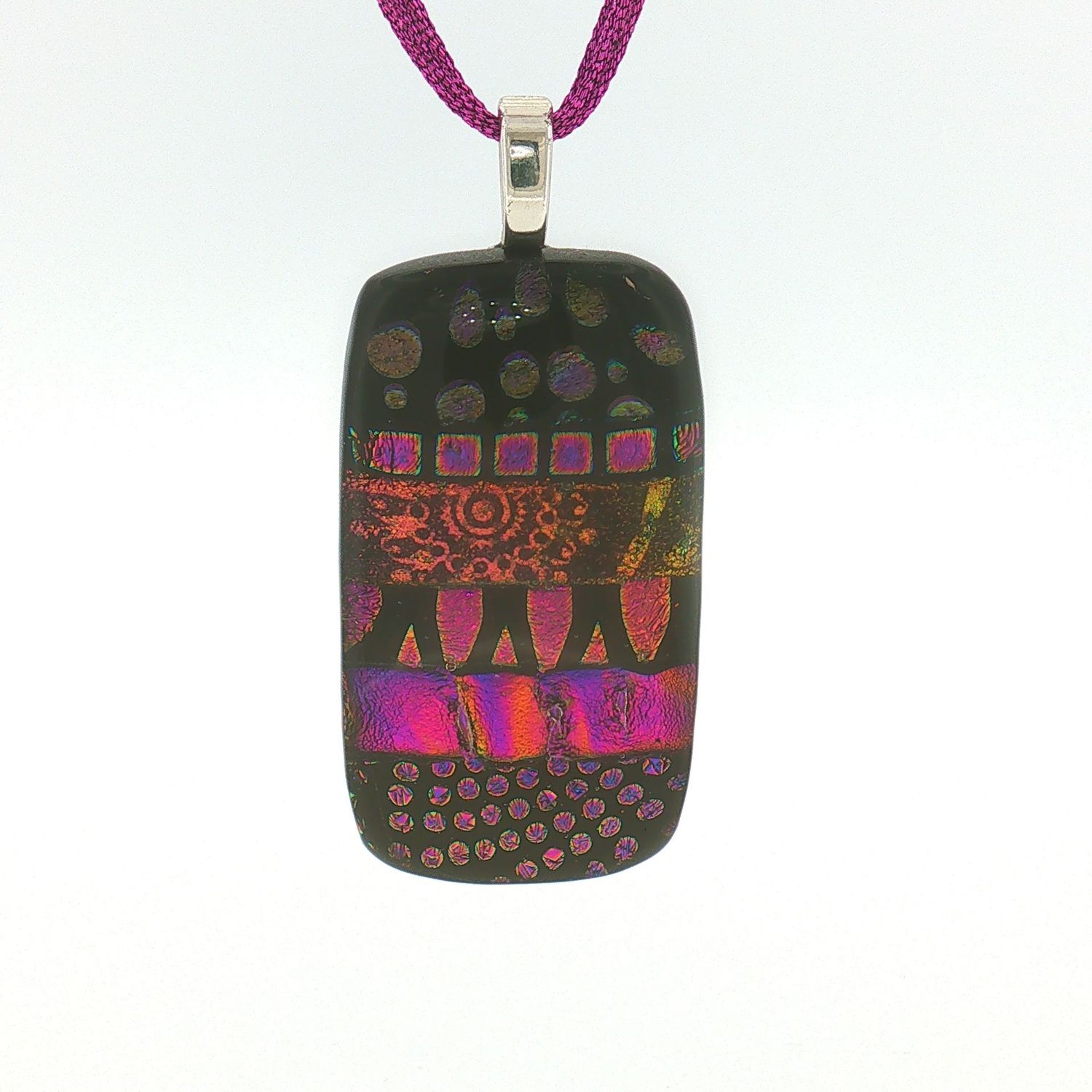 Handmade Dichroic Glass Pendant