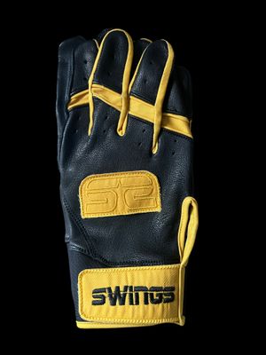Supreme Swings Batting Gloves Black and Gold