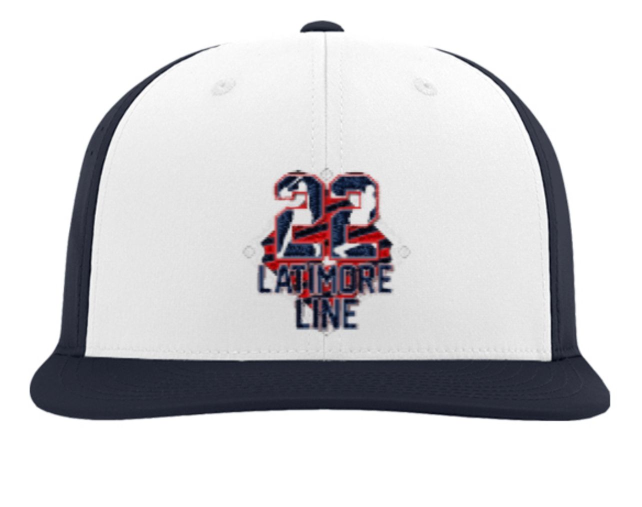 Latimore Line Hats White And Navy