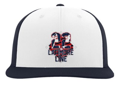 Latimore Line Hats White And Navy