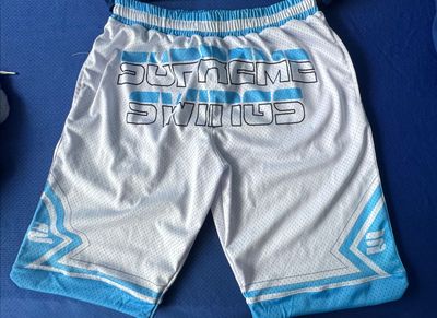 Supreme Swings Shorts White And Sky Blue