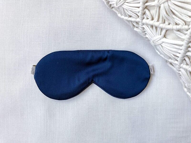 Standard Economy Navy Satin Eyeshade