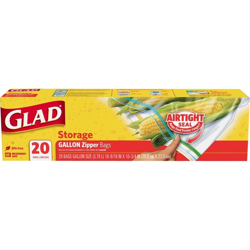 Glad Lock Gallon Zipper 20ct