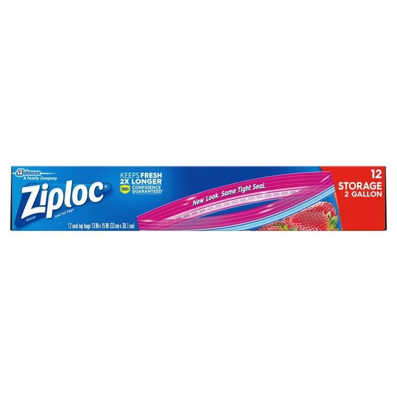 Ziploc 2 Gallon Jumbo 12ct